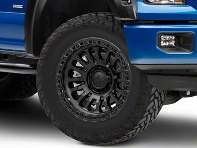 Fuel Wheels Rincon Matte Black with Gloss Black Lip 6-Lug Wheel; 20x10; -18mm Offset (15-20 F-150)