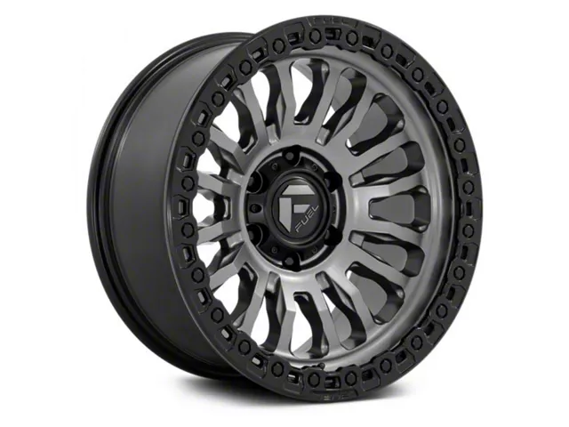 Fuel Wheels Rincon Matte Gunmetal with Black Lip 6-Lug Wheel; 20x9; 1mm Offset (15-20 F-150)