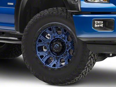 Fuel Wheels Traction Dark Blue with Black Ring 6-Lug Wheel; 20x10; -18mm Offset (15-20 F-150)