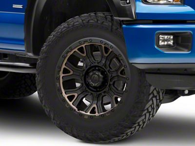 Fuel Wheels Traction Matte Black with Double Dark Tint 6-Lug Wheel; 20x9; 1mm Offset (15-20 F-150)