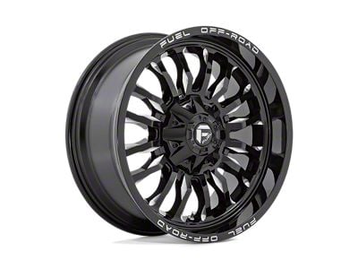 Fuel Wheels Arc Gloss Black Milled 8-Lug Wheel; 22x12; -44mm Offset (15-19 Sierra 2500 HD)
