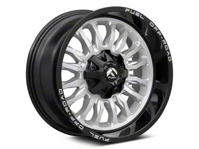 Fuel Wheels Arc Silver Brushed Face with Milled Black Lip 8-Lug Wheel; 20x10; -18mm Offset (15-19 Sierra 2500 HD)