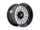 Fuel Wheels Arc Silver Brushed Face with Milled Black Lip 8-Lug Wheel; 22x12; -44mm Offset (15-19 Sierra 2500 HD)