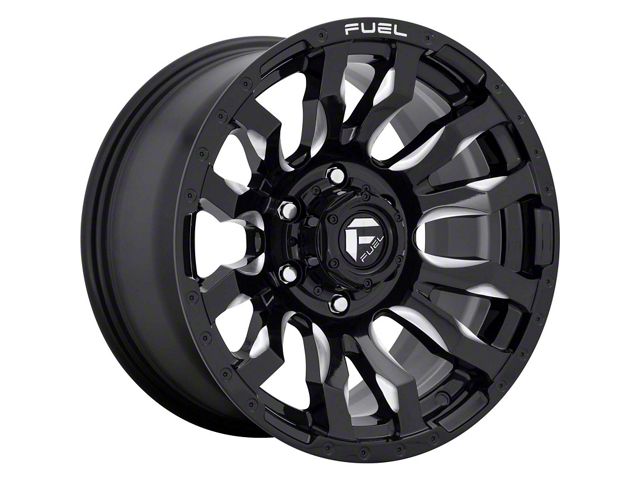 Fuel Wheels Blitz Gloss Black Milled 8-Lug Wheel; 18x9; 1mm Offset (15-19 Sierra 2500 HD)