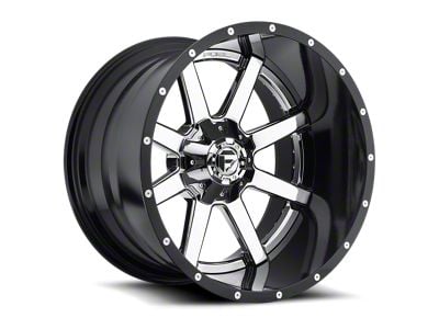 Fuel Wheels Maverick Chrome with Gloss Black Lip 8-Lug Wheel; 20x10; -19mm Offset (15-19 Sierra 2500 HD)