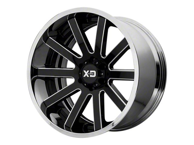 Fuel Wheels Podium Matte Gunmetal with Black Bead Ring 8-Lug Wheel; 20x9; 20mm Offset (15-19 Sierra 2500 HD)