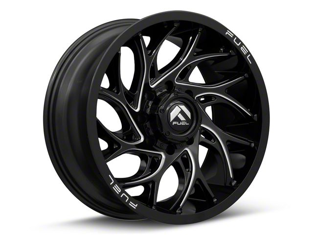 Fuel Wheels Runner Gloss Black Milled 8-Lug Wheel; 22x12; -44mm Offset (15-19 Sierra 2500 HD)