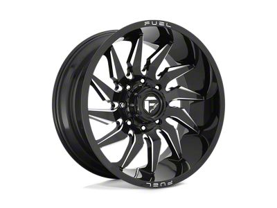 Fuel Wheels Saber Gloss Black Milled 8-Lug Wheel; 22x10; -18mm Offset (15-19 Sierra 2500 HD)