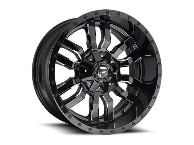 Fuel Wheels Sledge Gloss Black Milled 8-Lug Wheel; 20x9; 20mm Offset (15-19 Sierra 2500 HD)