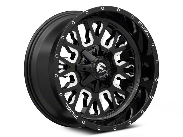 Fuel Wheels Stroke Gloss Black Milled 8-Lug Wheel; 20x10; -18mm Offset (15-19 Sierra 2500 HD)