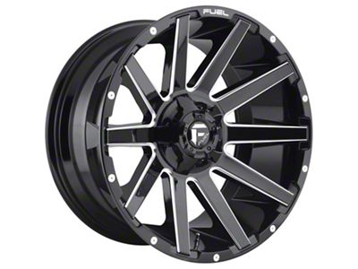 Fuel Wheels Contra Gloss Black Milled 8-Lug Wheel; 20x9; 1mm Offset (15-19 Sierra 3500 HD SRW)