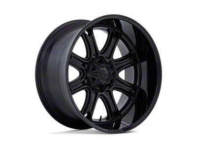 Fuel Wheels Darkstar Matte Black with Gloss Black Lip 8-Lug Wheel; 20x10; -18mm Offset (15-19 Sierra 3500 HD SRW)