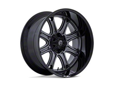 Fuel Wheels Darkstar Matte Gunmetal with Black Lip 8-Lug Wheel; 20x9; 1mm Offset (15-19 Sierra 3500 HD SRW)