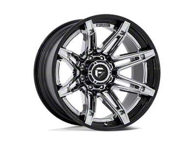 Fuel Wheels Fusion Forged Brawl Chrome with Gloss Black Lip 8-Lug Wheel; 20x10; -18mm Offset (15-19 Sierra 3500 HD SRW)
