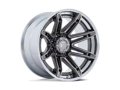 Fuel Wheels Fusion Forged Brawl Platinum with Chrome Lip 8-Lug Wheel; 22x10; -18mm Offset (15-19 Sierra 3500 HD SRW)