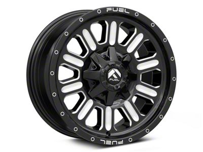 Fuel Wheels Hardline Gloss Black Milled 8-Lug Wheel; 18x9; 20mm Offset (15-19 Sierra 3500 HD SRW)
