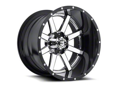 Fuel Wheels Maverick Chrome with Gloss Black Lip 8-Lug Wheel; 20x10; -19mm Offset (15-19 Sierra 3500 HD SRW)