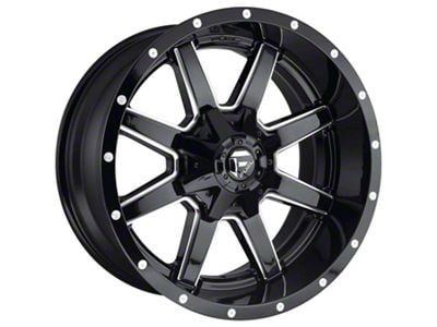 Fuel Wheels Maverick Gloss Black Milled 8-Lug Wheel; 18x9; 20mm Offset (15-19 Sierra 3500 HD SRW)