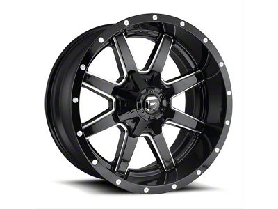 Fuel Wheels Maverick Gloss Black Milled 8-Lug Wheel; 22x12; -44mm Offset (15-19 Sierra 3500 HD SRW)