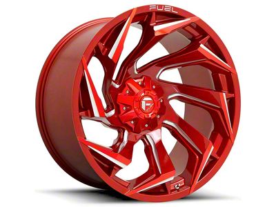 Fuel Wheels Reaction Candy Red Milled 8-Lug Wheel; 22x12; -44mm Offset (15-19 Sierra 3500 HD SRW)