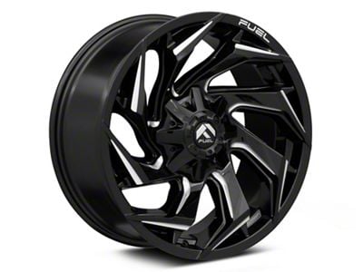 Fuel Wheels Reaction Gloss Black Milled 8-Lug Wheel; 20x10; -18mm Offset (15-19 Sierra 3500 HD SRW)