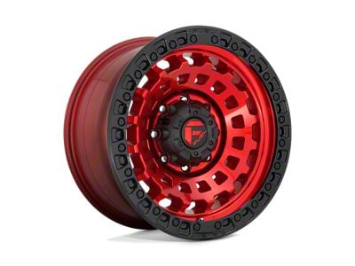 Fuel Wheels Zephyr Candy Red with Black Bead Ring 8-Lug Wheel; 18x9; -12mm Offset (15-19 Sierra 3500 HD SRW)