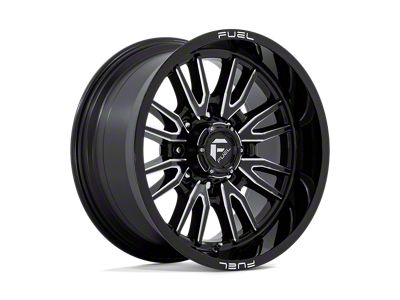 Fuel Wheels Clash Gloss Black Milled 8-Lug Wheel; 20x10; -18mm Offset (15-19 Silverado 2500 HD)