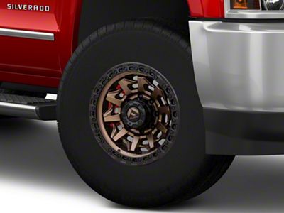 Fuel Wheels Covert Matte Bronze with Black Bead Ring 8-Lug Wheel; 17x9; 1mm Offset (15-19 Silverado 2500 HD)