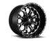 Fuel Wheels Crush Gloss Black Machined Double Dark Tint 8-Lug Wheel; 18x9; 1mm Offset (15-19 Silverado 2500 HD)