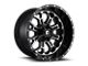 Fuel Wheels Crush Gloss Black Machined Double Dark Tint 8-Lug Wheel; 20x9; 1mm Offset (15-19 Silverado 2500 HD)