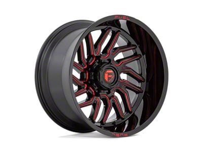 Fuel Wheels Hurricane Gloss Black Milled with Red Tint 8-Lug Wheel; 20x9; 20mm Offset (15-19 Silverado 2500 HD)