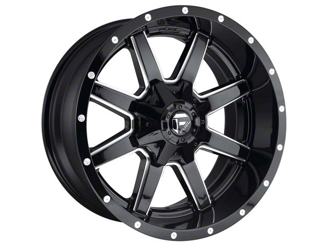 Fuel Wheels Maverick Gloss Black Milled 8-Lug Wheel; 18x9; 20mm Offset (15-19 Silverado 2500 HD)