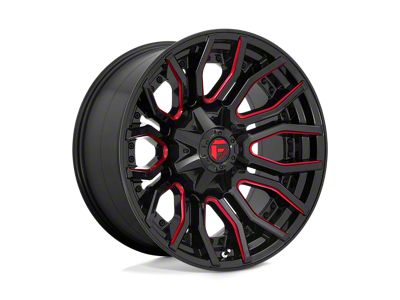 Fuel Wheels Rage Gloss Black with Red Tinted Clear 8-Lug Wheel; 20x10; -18mm Offset (15-19 Silverado 2500 HD)