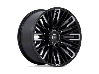 Fuel Wheels Rebar Gloss Black Milled 8-Lug Wheel; 20x10; -18mm Offset (15-19 Silverado 2500 HD)