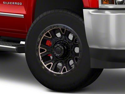 Fuel Wheels Traction Matte Black with Double Dark Tint 8-Lug Wheel; 20x9; 1mm Offset (15-19 Silverado 2500 HD)