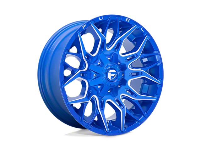 Fuel Wheels Twitch Anodized Blue Milled 8-Lug Wheel; 20x10; -18mm Offset (15-19 Silverado 2500 HD)