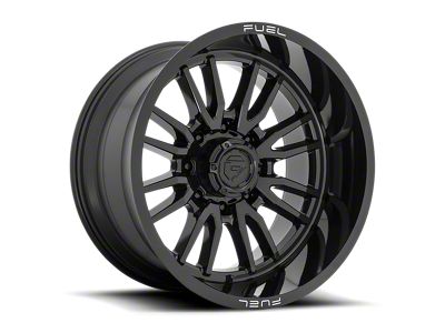 Fuel Wheels Clash Gloss Black 8-Lug Wheel; 22x12; -44mm Offset (15-19 Silverado 3500 HD SRW)