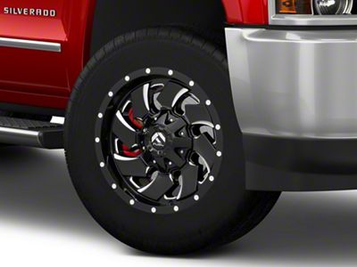 Fuel Wheels Cleaver Gloss Black Milled 8-Lug Wheel; 20x9; 20mm Offset (15-19 Silverado 3500 HD SRW)