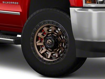 Fuel Wheels Covert Matte Bronze with Black Bead Ring 8-Lug Wheel; 20x9; 1mm Offset (15-19 Silverado 3500 HD SRW)