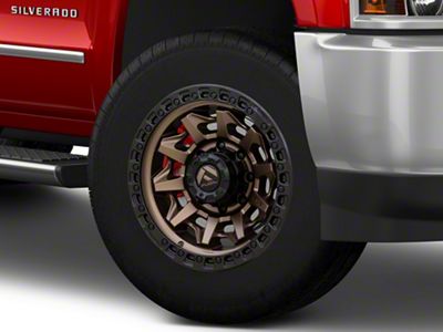 Fuel Wheels Covert Matte Bronze with Black Bead Ring 8-Lug Wheel; 20x9; 20mm Offset (15-19 Silverado 3500 HD SRW)