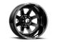 Fuel Wheels FF09D Matte Black Milled 8-Lug Wheel; 24x12; -50mm Offset (15-19 Silverado 3500 HD SRW)