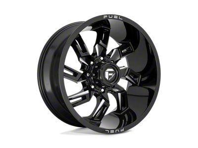 Fuel Wheels Lockdown Gloss Black Milled 8-Lug Wheel; 22x10; -18mm Offset (15-19 Silverado 3500 HD SRW)