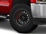 Fuel Wheels Rincon Matte Black with Gloss Black Lip 8-Lug Wheel; 20x10; -18mm Offset (15-19 Silverado 3500 HD SRW)