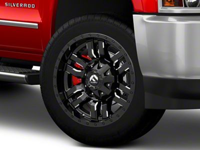 Fuel Wheels Sledge Gloss Black Milled 8-Lug Wheel; 22x9.5; 20mm Offset (15-19 Silverado 3500 HD SRW)