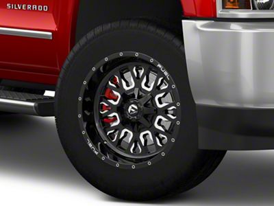 Fuel Wheels Stroke Gloss Black Milled 8-Lug Wheel; 20x9; 20mm Offset (15-19 Silverado 3500 HD SRW)