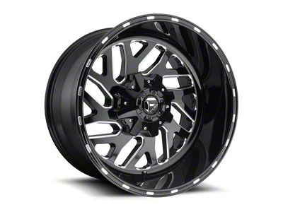 Fuel Wheels Triton Gloss Black Milled 8-Lug Wheel; 22x10; -18mm Offset (15-19 Silverado 3500 HD SRW)