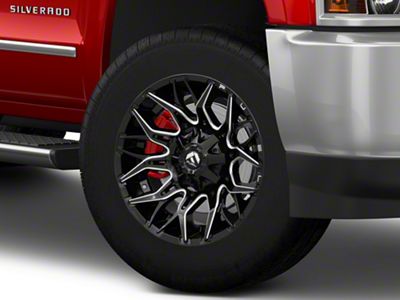 Fuel Wheels Twitch Glossy Black Milled 8-Lug Wheel; 20x10; -18mm Offset (15-19 Silverado 3500 HD SRW)