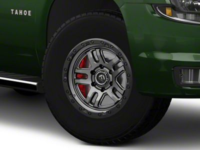 Fuel Wheels Ammo Matte Gunmetal with Black Bead Ring 6-Lug Wheel; 18x9; -12mm Offset (15-20 Tahoe)