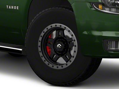 Fuel Wheels Anza Matte Black with Anthracite Ring 6-Lug Wheel; 17x8.5; -6mm Offset (15-20 Tahoe)
