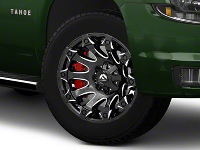 Fuel Wheels Battle Axe Gloss Black Milled 6-Lug Wheel; 20x12; -44mm Offset (15-20 Tahoe)